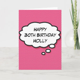 Tarjeta FELIZ CUMPLEAÑOS Burbuja de Pensamiento Divertida