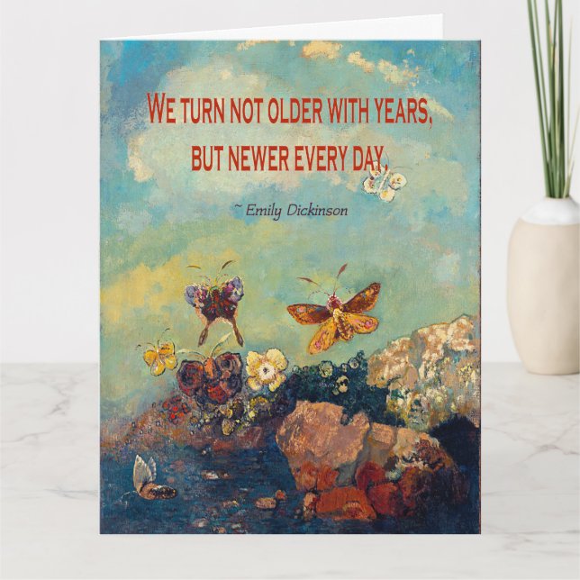 Tarjeta Feliz cumpleaños Butterflies (Anverso)