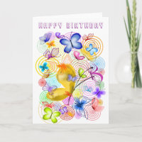 Feliz cumpleaños Butterflies Joy de primavera