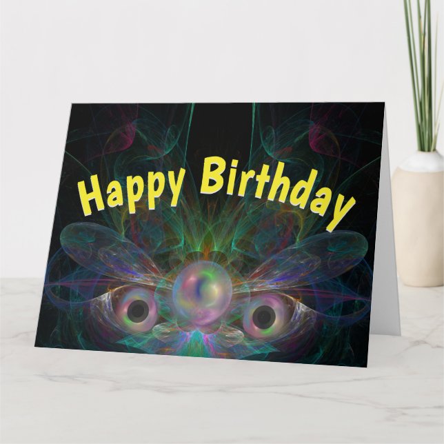 Tarjeta Feliz cumpleaños Butterfly Angel BIG Card (Anverso)