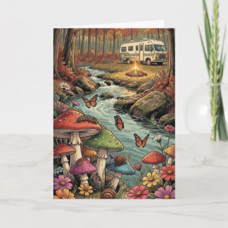 Tarjeta Feliz Cumpleaños | Cabaña Vintage Acogedora
