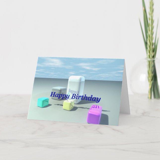 Tarjeta Feliz cumpleaños (cajas del cielo) (Anverso)