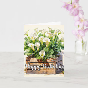 Tarjeta Feliz cumpleaños Calla Lilies recién elegida