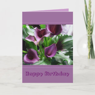 Tarjeta Feliz cumpleaños - Calla lily