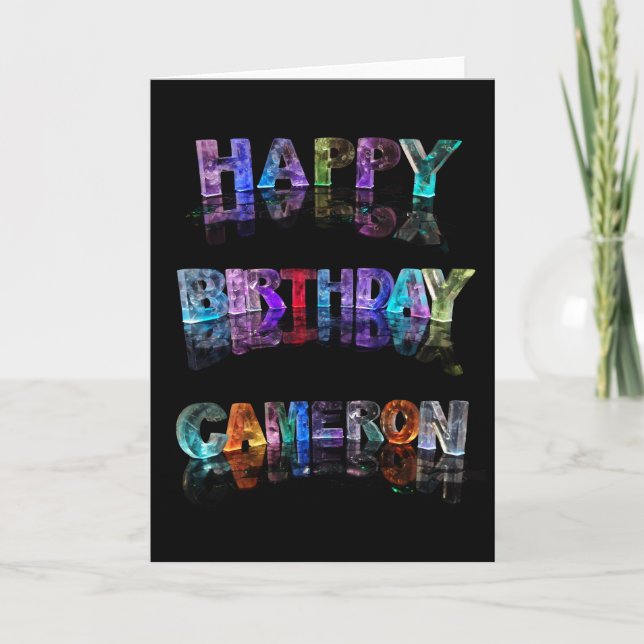 Tarjeta Feliz cumpleaños Cameron Card (Anverso)