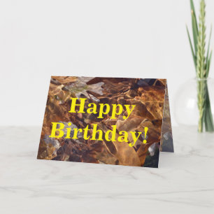 Tarjeta Feliz cumpleaños, camo al aire libre