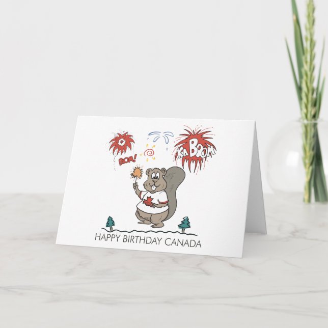 Tarjeta Feliz cumpleaños Canadá (Anverso)