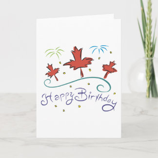 Tarjeta Feliz cumpleaños Canadá