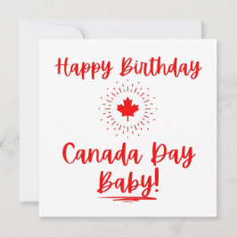 Tarjeta Feliz cumpleaños Canadá Día del bebé