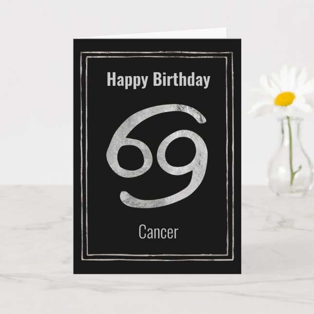 Tarjeta Feliz cumpleaños Cáncer de zodiac estrella de sign (Planta pequeña)