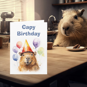 Tarjeta Feliz Cumpleaños Capibara