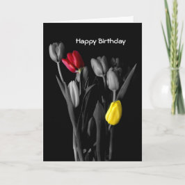 Tarjeta Feliz cumpleaños Card-Tulips