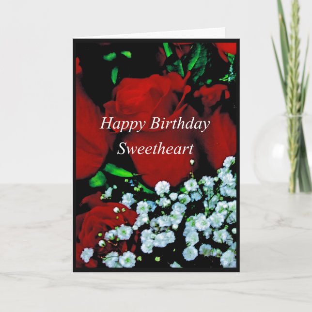 Tarjeta Feliz cumpleaños, cariño (Anverso)