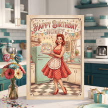Feliz Cumpleaños Cariño | Pin Up Retro