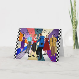 Tarjeta Feliz cumpleaños, cariño, retro nostálgico de los