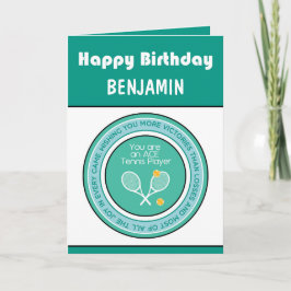 Tarjeta Feliz cumpleaños 🎾 💚 carta de cumpleaños 🎉 verd