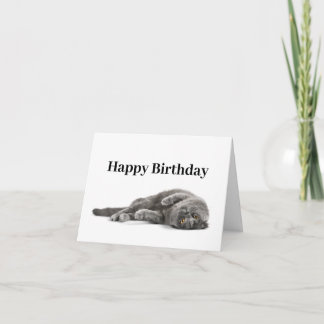 Tarjeta Feliz Cumpleaños Cat Lover