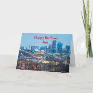 Tarjeta Feliz cumpleaños centro de Kansas City Holiday Lig