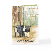 Feliz Cumpleaños Cerdos Animales de Granja Barnyar