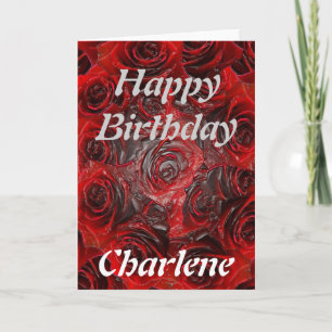 Tarjeta Feliz cumpleaños Charlene - Rosa quemado