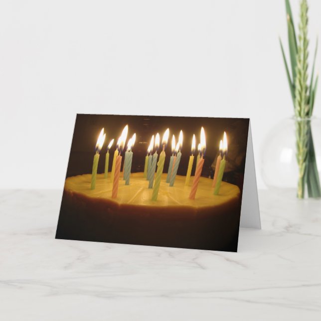 Tarjeta Feliz cumpleaños Cheesecake (Anverso)