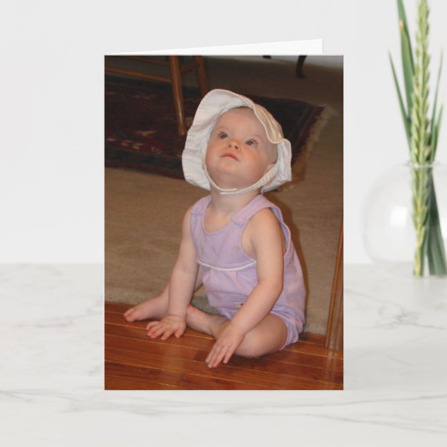 Tarjeta Feliz cumpleaños, Chica de un año (Anverso)