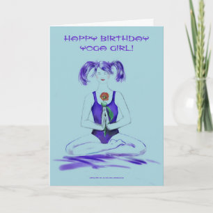 Tarjeta ¡Feliz cumpleaños, Chica de Yoga!-Estilo de vida d