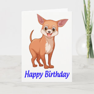Tarjeta Feliz Cumpleaños Chihuahua Cachorro Perro Mamá Cac