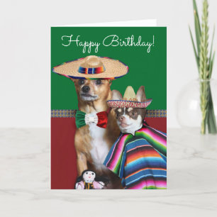 Tarjeta Feliz cumpleaños Chihuahuas
