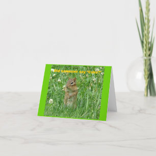 Tarjeta Feliz cumpleaños Chipmunk