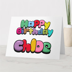 Tarjeta Feliz cumpleaños Chloe