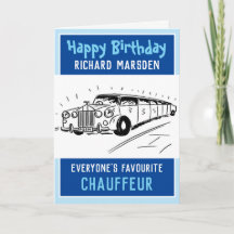 Feliz cumpleaños, chofer o conductor