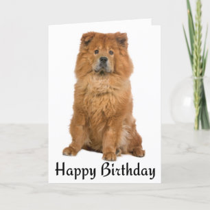 Tarjeta Feliz cumpleaños Chow Chow Puppy Dog