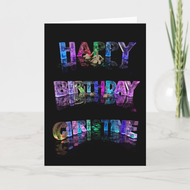 Tarjeta Feliz cumpleaños Christine Card (Anverso)