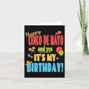 Tarjeta Feliz cumpleaños Cinco De Mayo - 5 de mayo