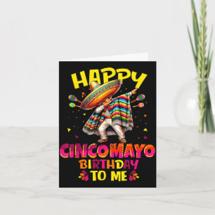 Tarjeta Feliz cumpleaños cinco de mayo al sombrero mexican