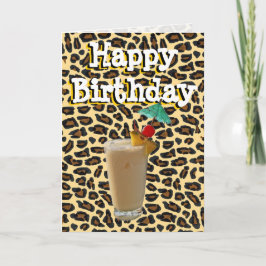 Tarjeta Feliz cumpleaños, cóctel Tostada
