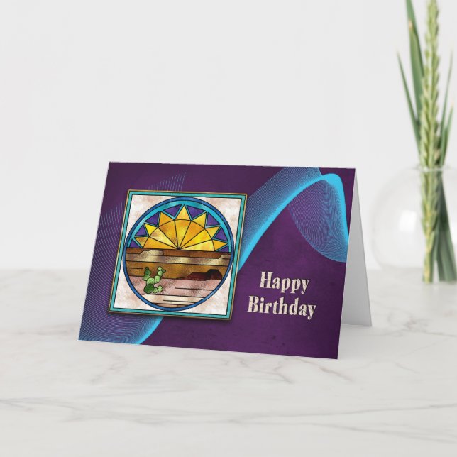 TARJETA FELIZ CUMPLEAÑOS - COLECCIÓN DE SUNRISE/INDIAN (Anverso)