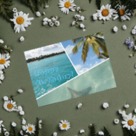 Tarjeta Feliz cumpleaños Collage de fotos caribeño