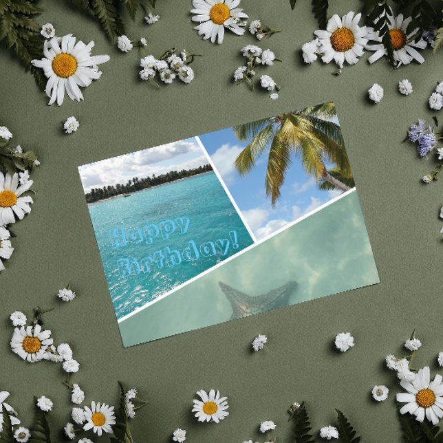 Tarjeta Feliz cumpleaños Collage de fotos caribeño (Subido por el creador)