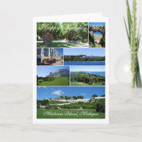 Feliz cumpleaños, collage de la isla de Mackinac