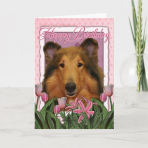 Tarjeta Feliz cumpleaños - collie - Natalie