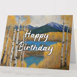Tarjeta Feliz cumpleaños Colorado Mountain Lake 
