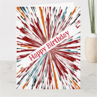 Feliz cumpleaños, colores explosivos