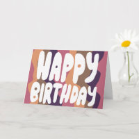 FELIZ CUMPLEAÑOS Coloridas Cartas de Burbuja PERSO