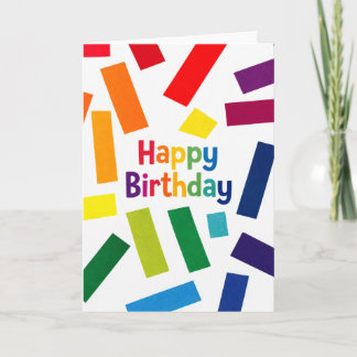 Tarjeta Feliz Cumpleaños - colorido