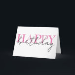 Tarjeta Feliz cumpleaños colorido simple<br><div class="desc">Este diseño se puede personalizar eligiendo la opción Editar diseño. También puede transferir a otros artículos. Póngase en contacto conmigo en colorflowcreations@gmail.com o utilice la opción de chat en la parte superior de la página si desea tener este diseño en otro producto o necesita ayuda. Ver más de mis diseños...</div>