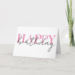 Tarjeta Feliz cumpleaños colorido simple