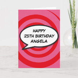 Tarjeta FELIZ CUMPLEAÑOS Cómic Pop Art