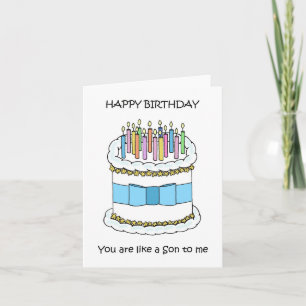Tarjeta Feliz cumpleaños como un hijo para mí